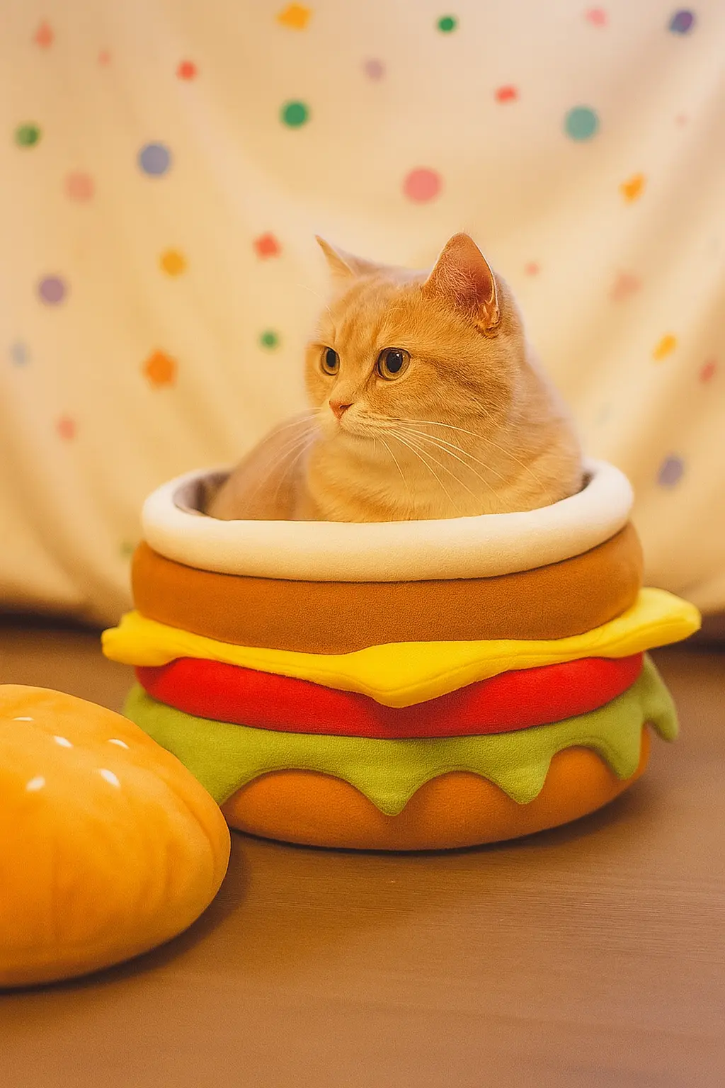 PatiYuvasi™ - Sıcacık Hamburger Kedi Yatağı patiyuvasi