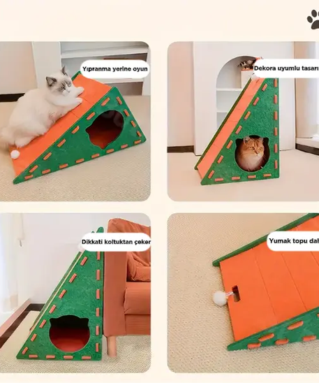 PatiYuvasi™ - Kedi Oyun ve Tırmalama Rampası patiyuvasi