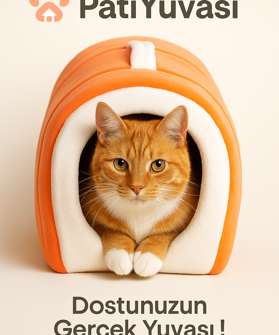 🧡 PatiYuvasi™ – Sevimli ve Konforlu Kedi Evi