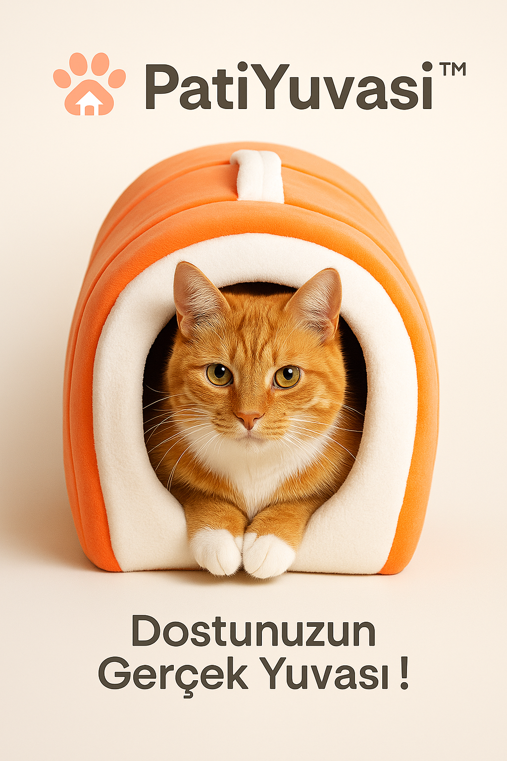 🧡 PatiYuvasi™ – Sevimli ve Konforlu Kedi Evi