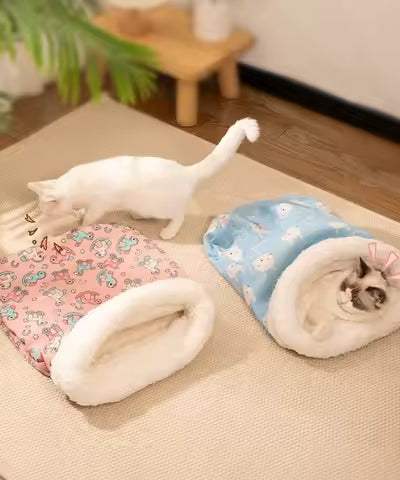 PatiYuvası™ Kedi Uyku Tüneli ve Battaniye Yatağı patiyuvasi
