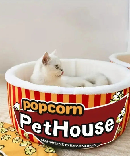 PatiYuvasi™ – Popcorn Kedi Evi 🍿🐾 patiyuvasi