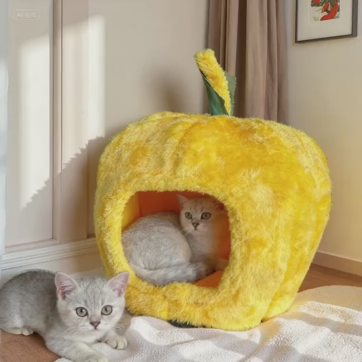 PatiYuvasi™ – Ananas Şeklinde Kedi Evi 🍍