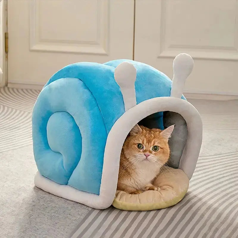 PatiYuvasi™ – Salyangoz Şeklinde Kedi Evi 🐌💙 patiyuvasi